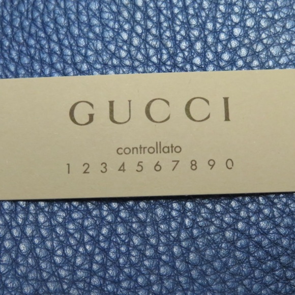 Gucci Nouveau Fringe Bag Blue Metallic Leather - Picture 6 of 8